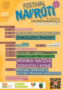 Plakát s programem Festival Naproti Nučice